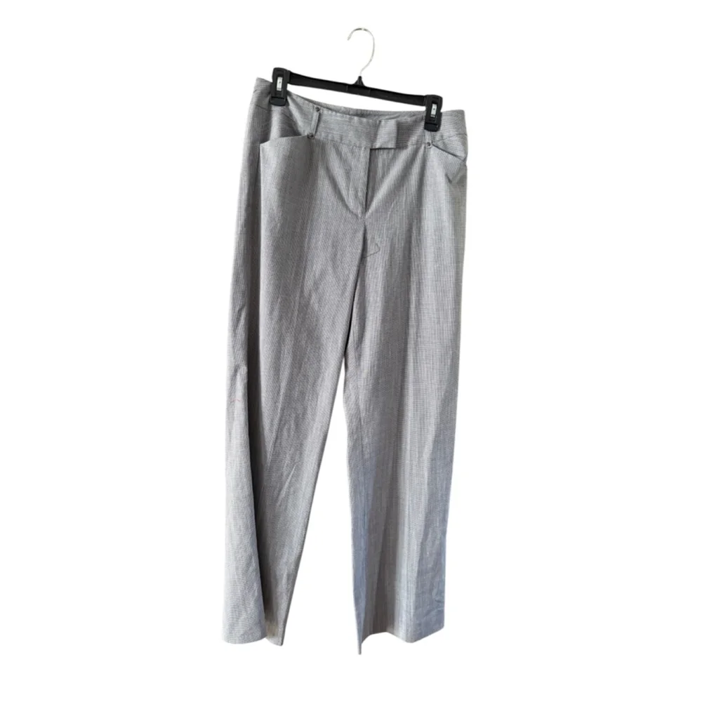 Women's Unbranded Grey & White Patterned Trousers US 6 - Picture 2 of 10